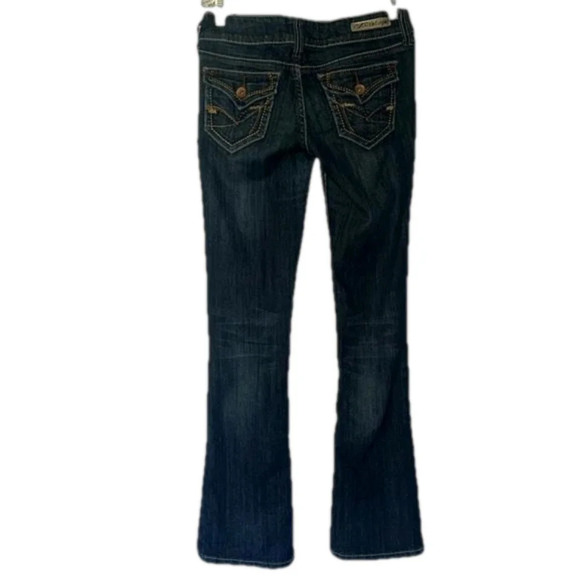 Knock out skinny boot jeans refuge denim jeans size 2s dark wash jeans - Picture 2 of 9